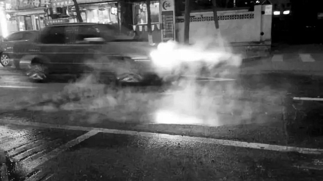 空氣源熱泵供暖終結“馬路冒白汽”現象圖 空氣源熱泵供暖終結“馬路冒白汽”現象圖